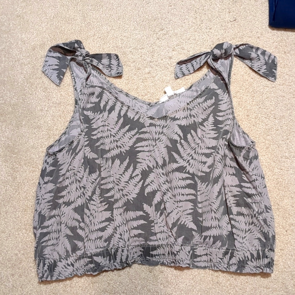Gray Crop Top